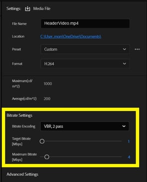 Variable Bit Rate Example